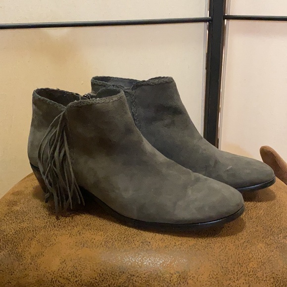 Sam Edelman Gray Suede Paige Booties - Picture 3 of 8